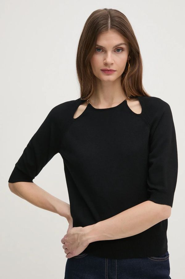 Twinset Pulover Twinset ženski, črna barva, 251TP3490