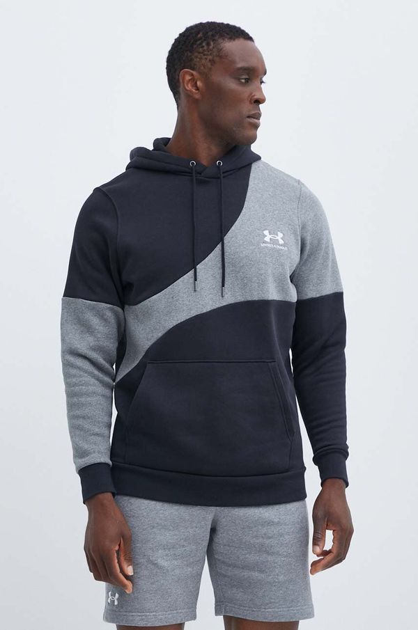 Under Armour Pulover Under Armour moška, črna barva, s kapuco