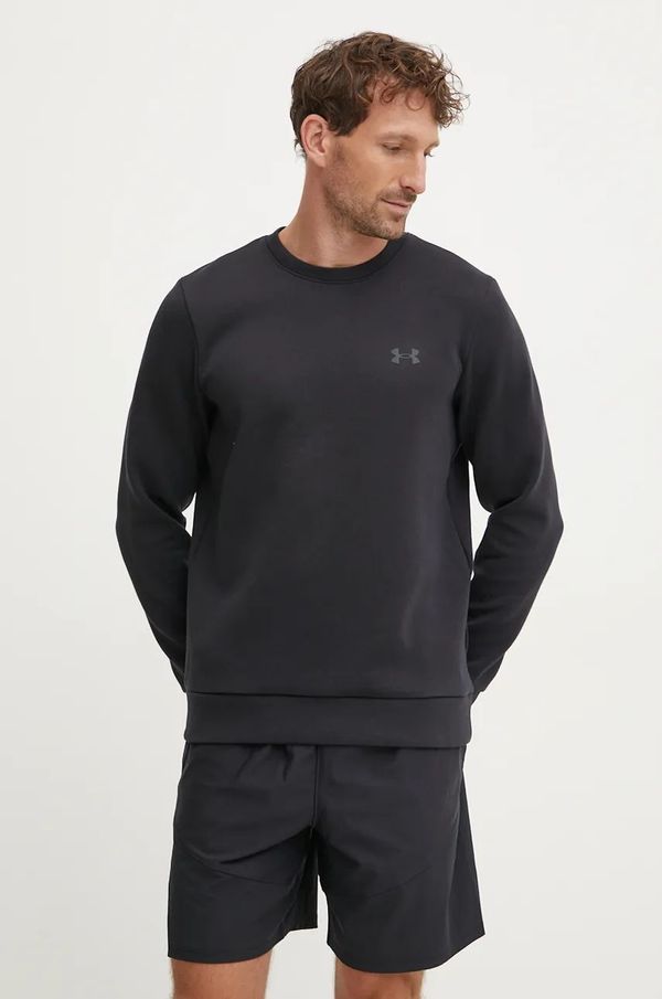 Under Armour Pulover Under Armour Unstoppable Fleece Crew moški, črna barva, 1389351