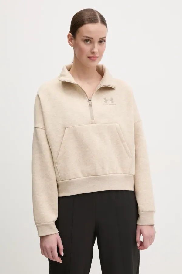 Under Armour Pulover Under Armour ženski, bež barva, 1386460