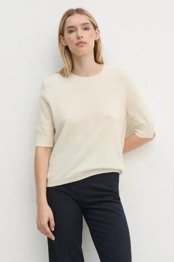 United Colors of Benetton Pulover United Colors of Benetton ženski, bež barva, 1002D10D2