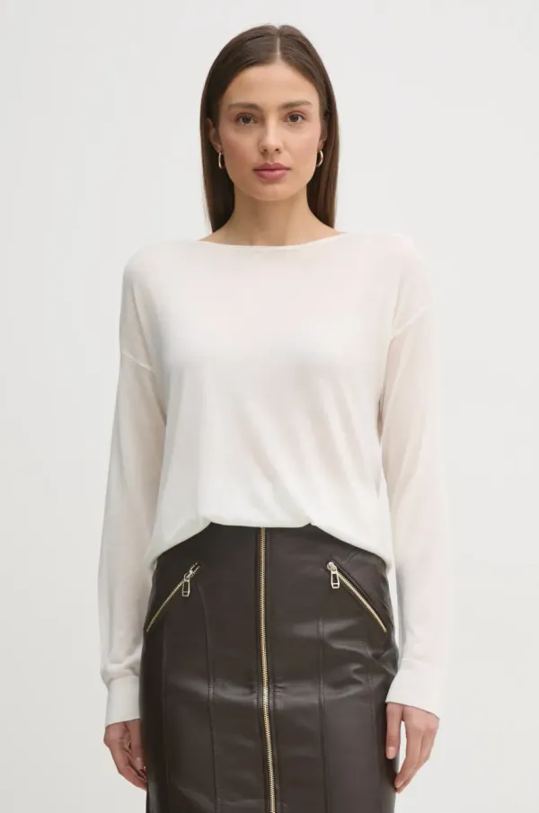 United Colors of Benetton Pulover United Colors of Benetton ženski, bež barva, 103VD10AV