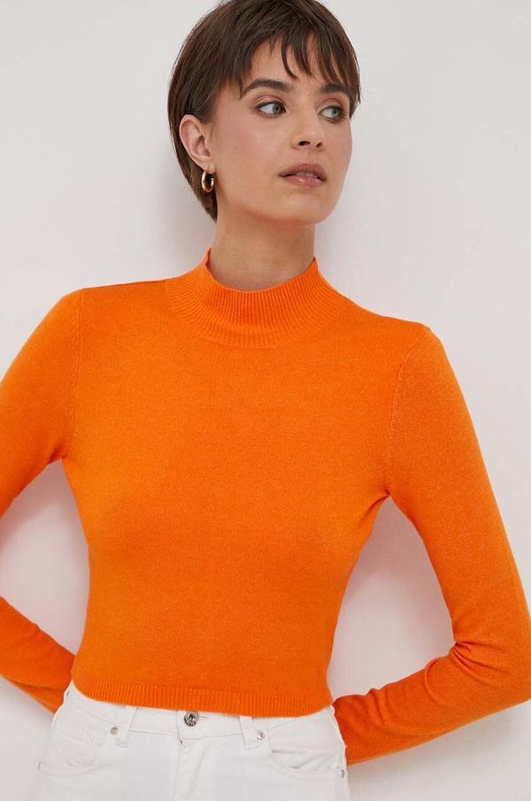 XT Studio Pulover XT Studio ženski, oranžna barva