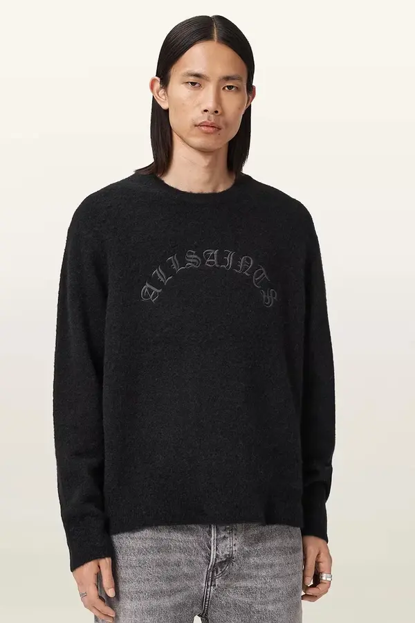 AllSaints Pulover z dodatkom alpake AllSaints CURV