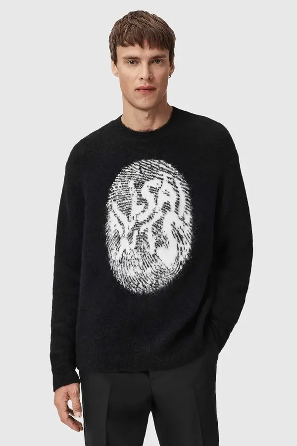 AllSaints Pulover z dodatkom alpake AllSaints