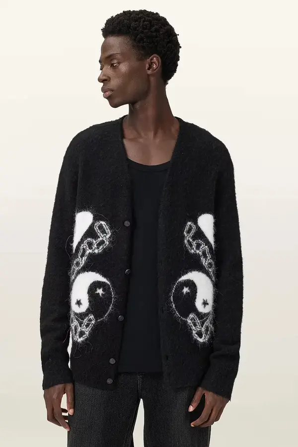 AllSaints Pulover z dodatkom alpake AllSaints REFLECTION