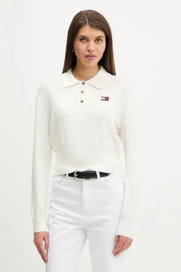 Tommy Jeans Pulover z dodatkom alpake Tommy Jeans