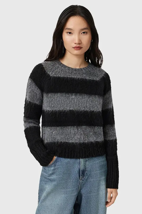 AllSaints Pulover z dodatkom volne AllSaints LOU