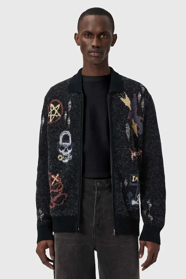 AllSaints Pulover z dodatkom volne AllSaints MELLER