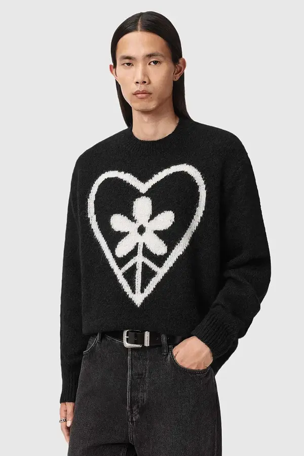 AllSaints Pulover z dodatkom volne AllSaints