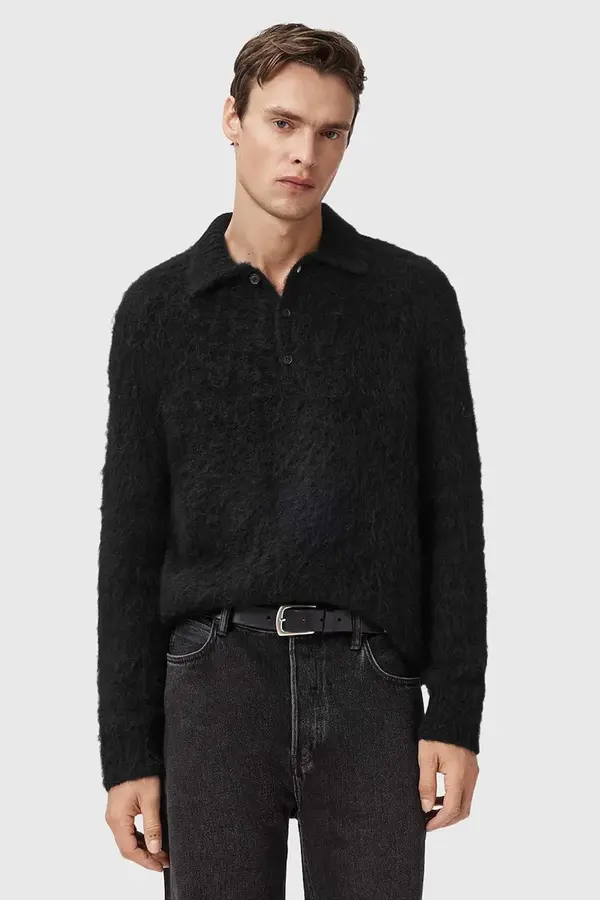 AllSaints Pulover z dodatkom volne AllSaints SONNY