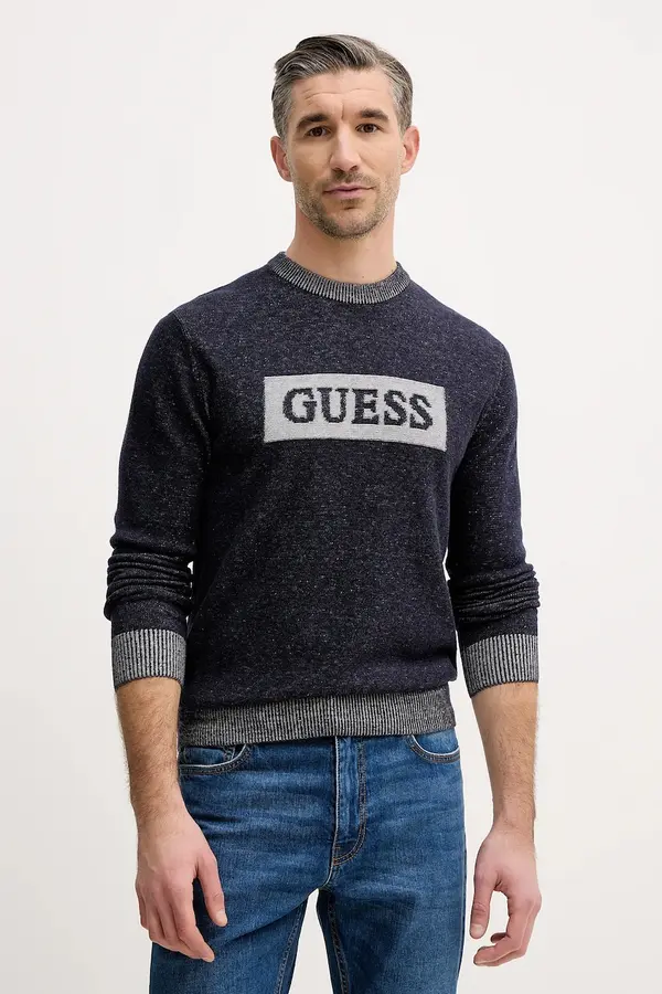 Guess Pulover z dodatkom volne Guess JACK