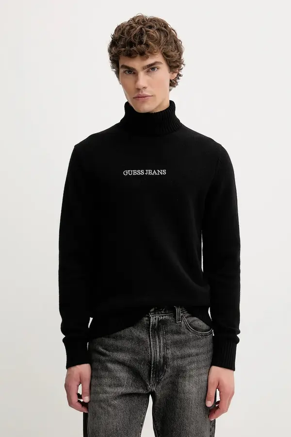 Guess Jeans Pulover z dodatkom volne Guess Jeans