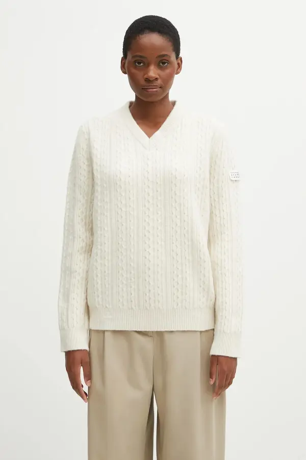 MM6 Maison Margiela Pulover z dodatkom volne MM6 Maison Margiela