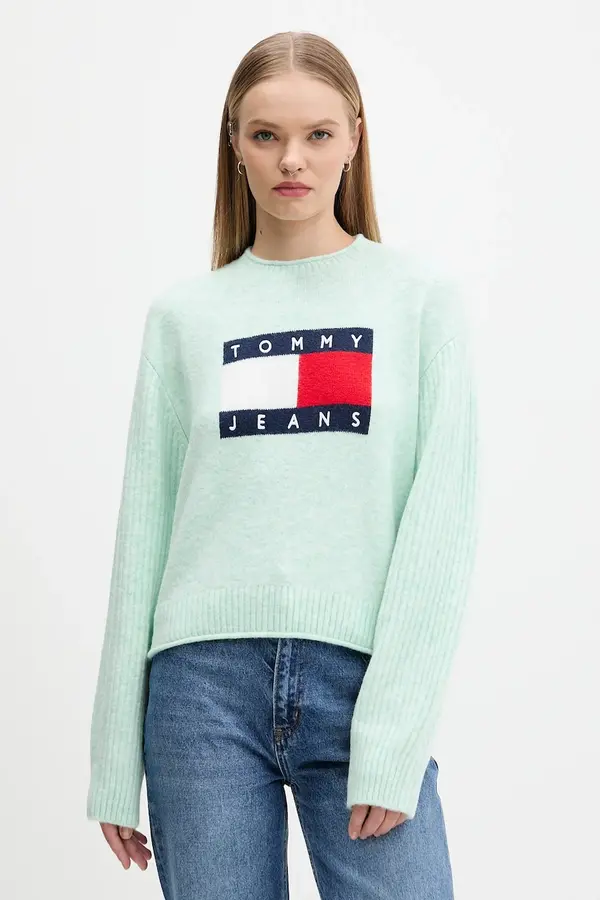 Tommy Jeans Pulover z dodatkom volne Tommy Jeans