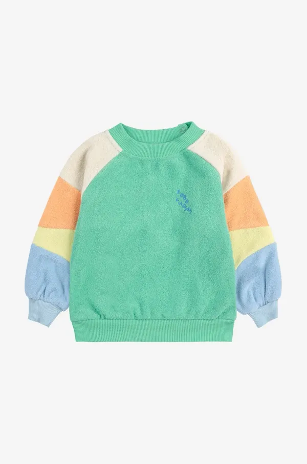 Bobo Choses Pulover za dojenčka Bobo Choses zelena barva, 125AB028