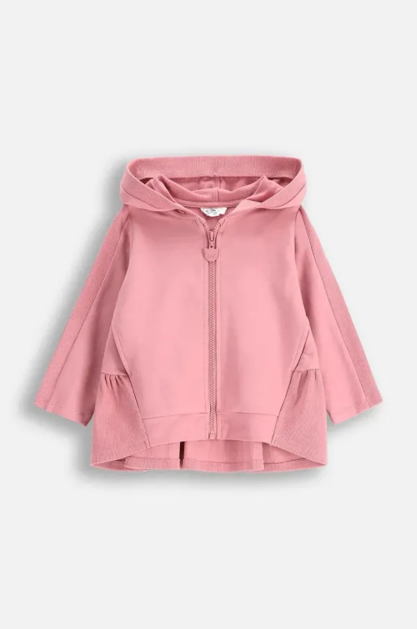 Coccodrillo Pulover za dojenčka Coccodrillo vijolična barva, s kapuco, DREAM DIARIES GIRL NEWBORN