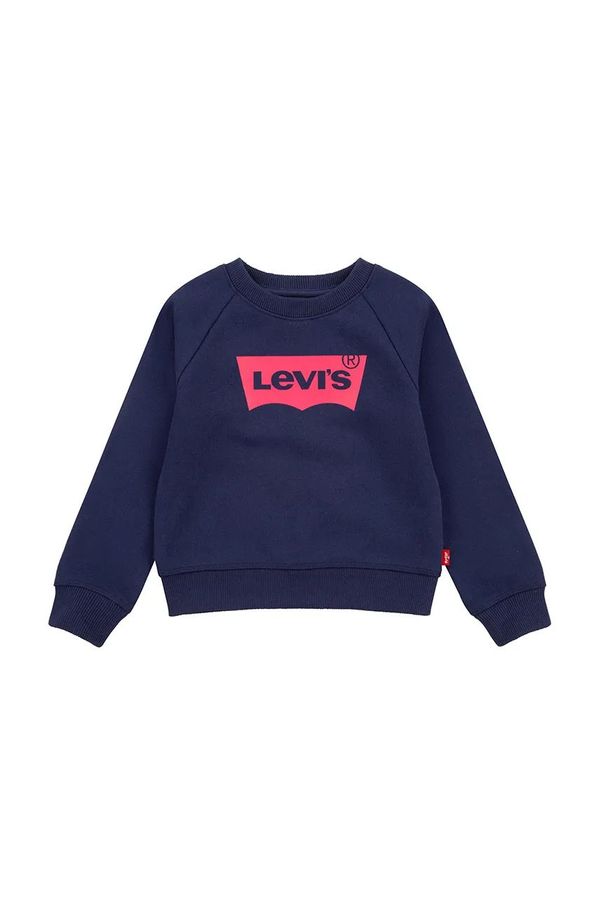 Levi's Pulover za dojenčka Levi's mornarsko modra barva