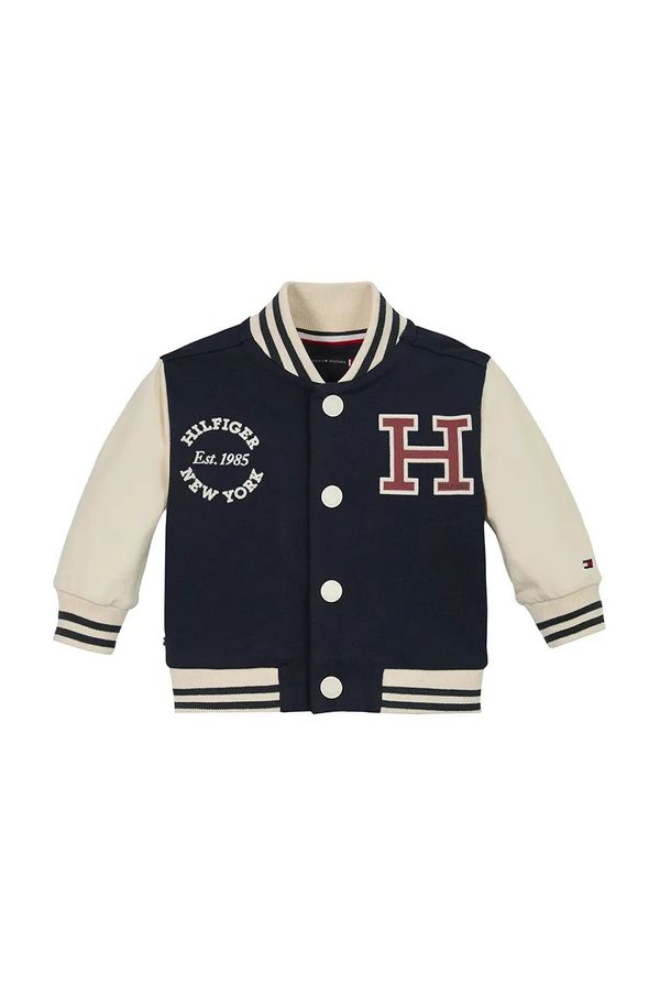 Tommy Hilfiger Pulover za dojenčka Tommy Hilfiger mornarsko modra barva, KN0KN01960