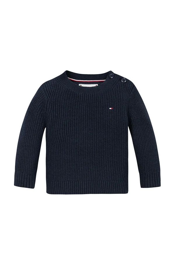 Tommy Hilfiger Pulover za dojenčka Tommy Hilfiger mornarsko modra barva, KN0KN01962