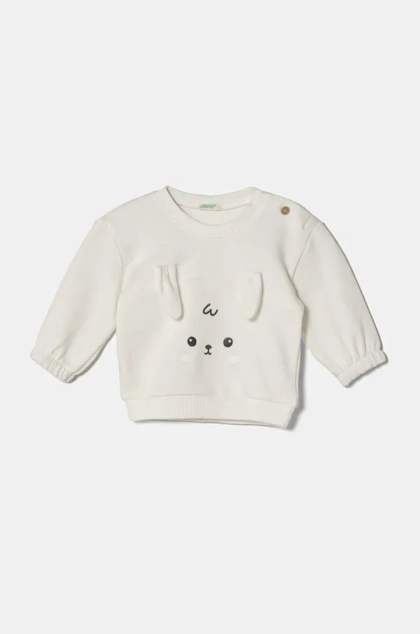 United Colors of Benetton Pulover za dojenčka United Colors of Benetton bela barva, 3J70A1061