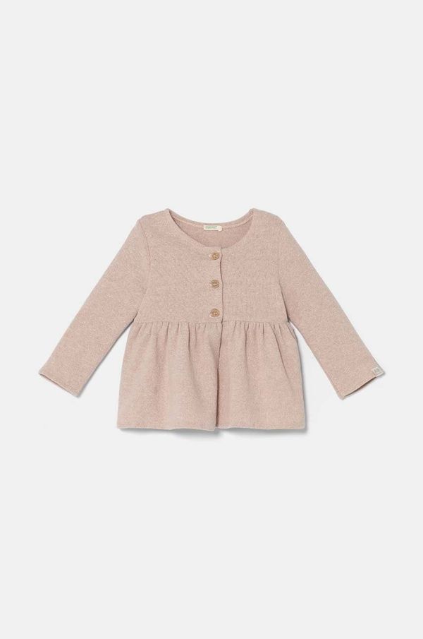 United Colors of Benetton Pulover za dojenčka United Colors of Benetton bež barva, 3JEKA6001