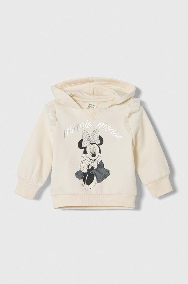 Zippy Pulover za dojenčka zippy bež barva, s kapuco