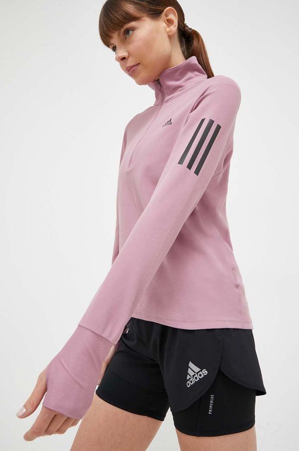 adidas Performance Pulover za tek adidas Performance Own the Run roza barva