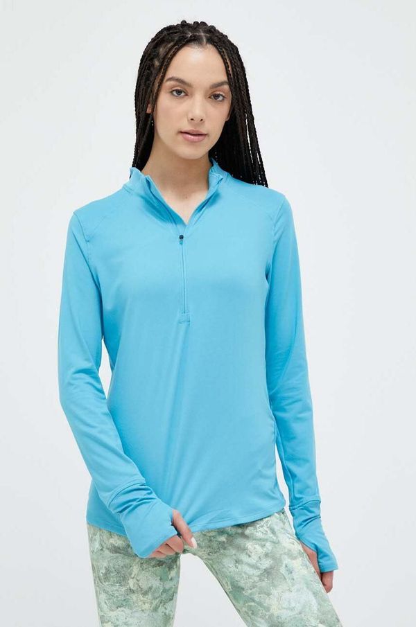 Under Armour Pulover za tek Under Armour Qualifier Run 2.0 turkizna barva