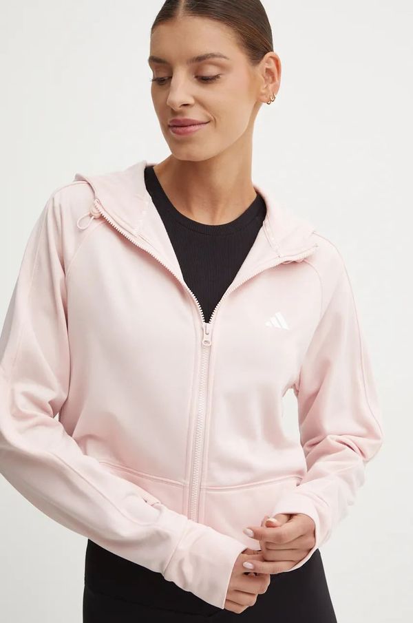 adidas Performance Pulover za vadbo adidas Performance Game and Go roza barva, s kapuco, IX5067