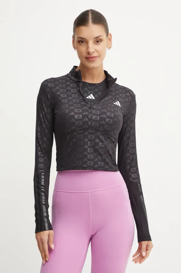 adidas Performance Pulover za vadbo adidas Performance Hyperglam črna barva, IK5501