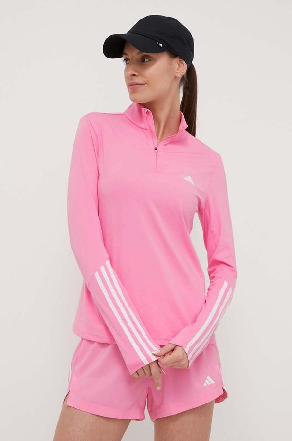 adidas Performance Pulover za vadbo adidas Performance Hyperglam roza barva