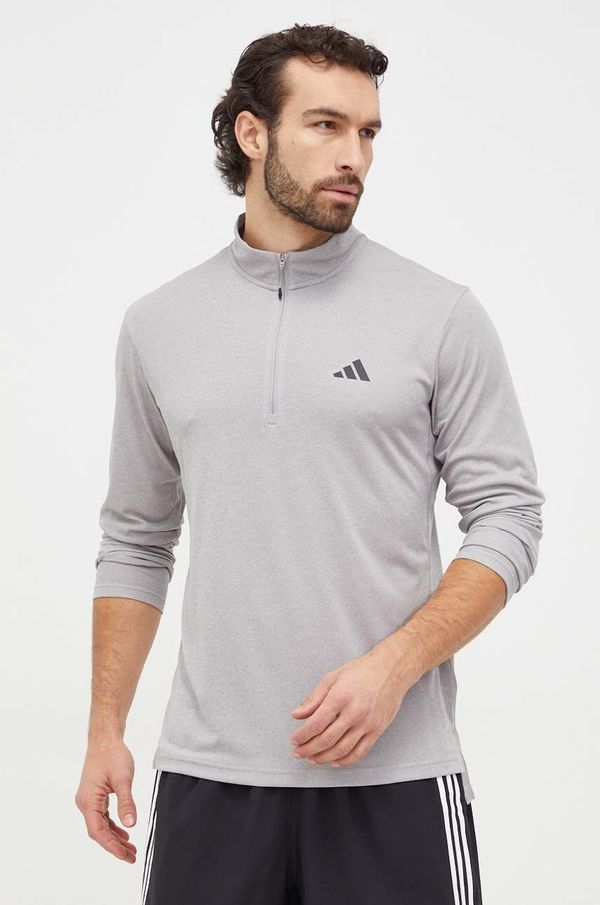 adidas Performance Pulover za vadbo adidas Performance Training Essentials siva barva