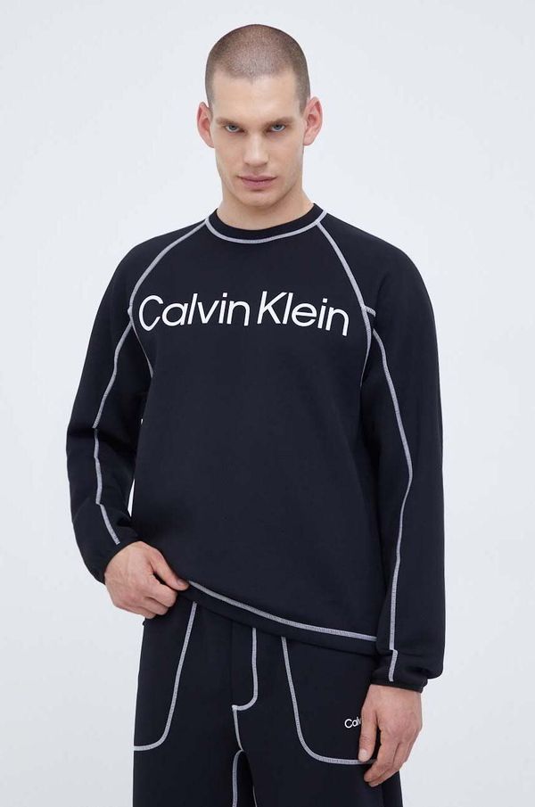 Calvin Klein Performance Pulover za vadbo Calvin Klein Performance črna barva