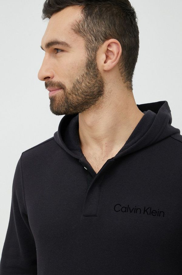 Calvin Klein Performance Pulover za vadbo Calvin Klein Performance moška, črna barva, s kapuco