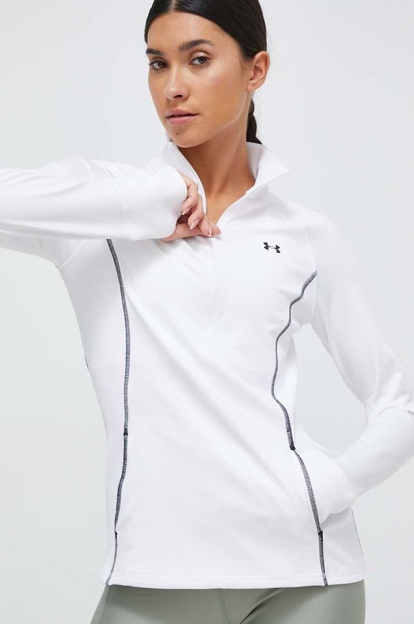 Under Armour Pulover za vadbo Under Armour bela barva