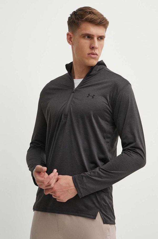 Under Armour Pulover za vadbo Under Armour Tech Vent rjava barva