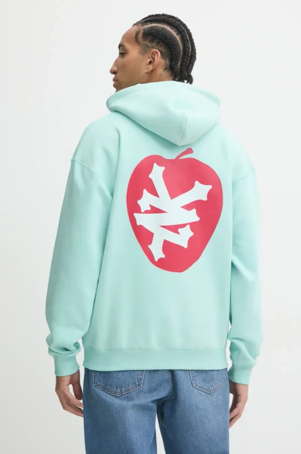 Zoo York Pulover Zoo York moški, turkizna barva, s kapuco, 60210069