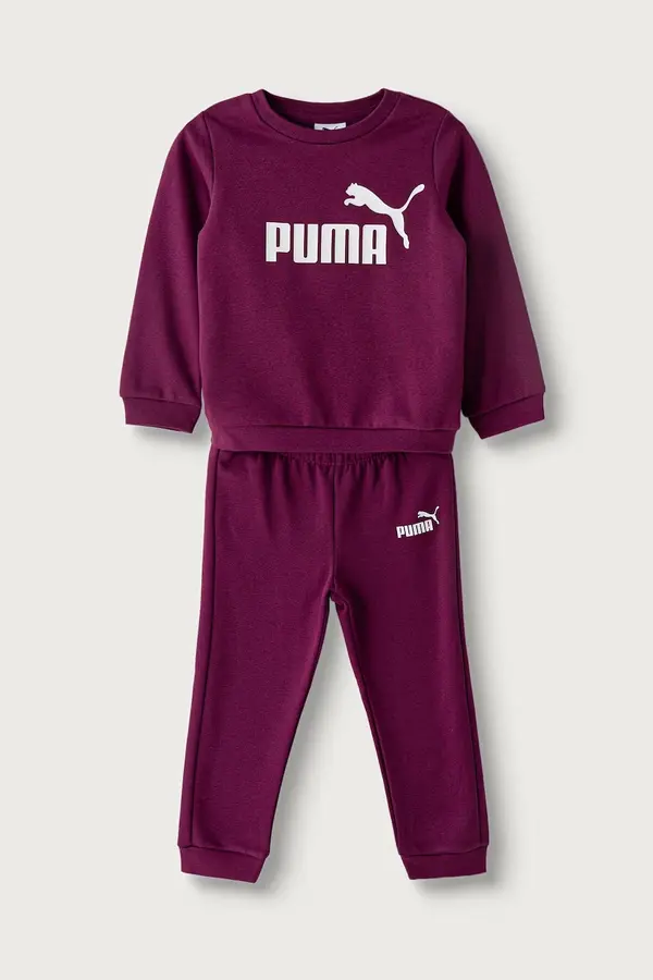 Puma Puma komplet trenirke otroški z bombažem MINICATS ESS Crew Set FL INF