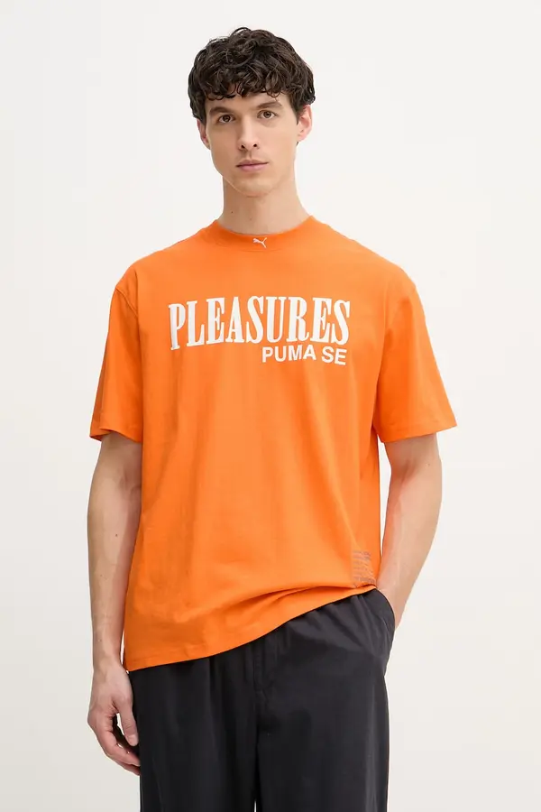 Puma Puma kratka majica moška bombažna PUMA x PLEASURES Typo Tee