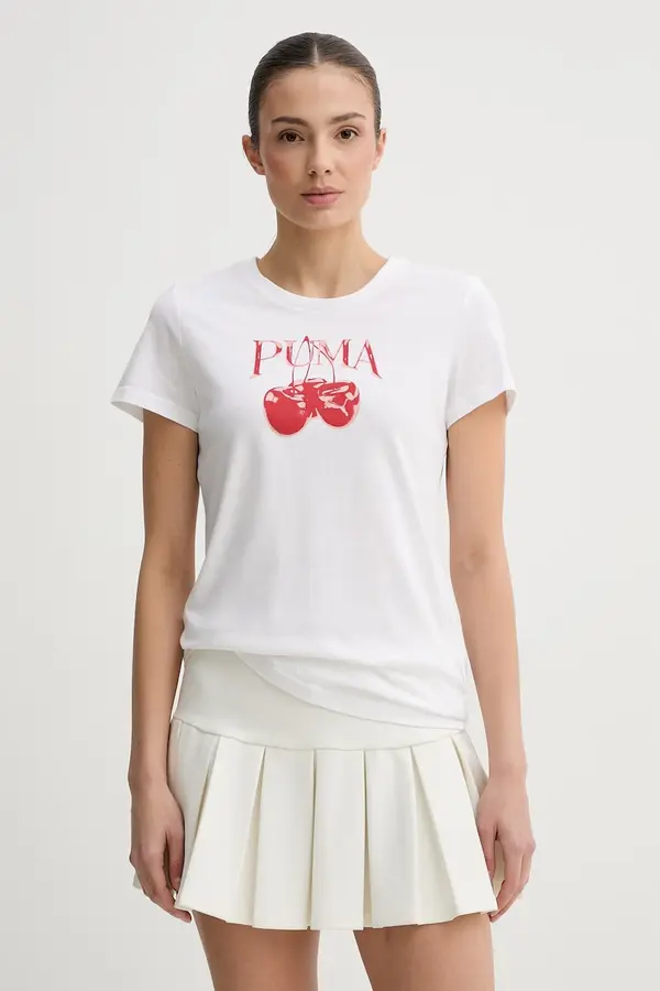 Puma Puma kratka majica ženska bombažna GRAPHIC