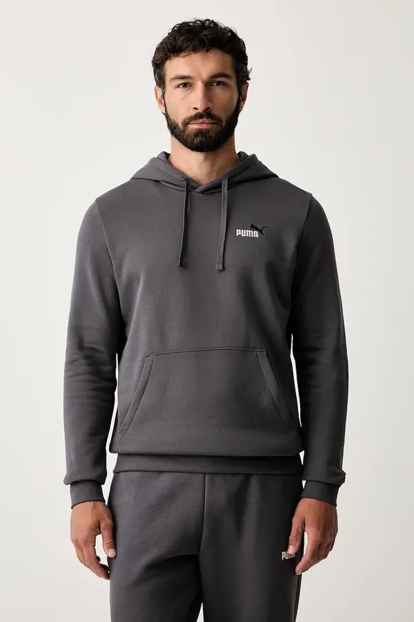 Puma Puma pulover s kapuco moški z bombažem Essential Color