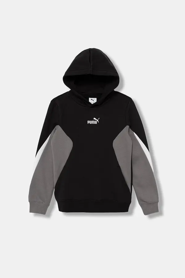 Puma Puma pulover s kapuco otroški z bombažem ESS BLOCK Hoodie FL B