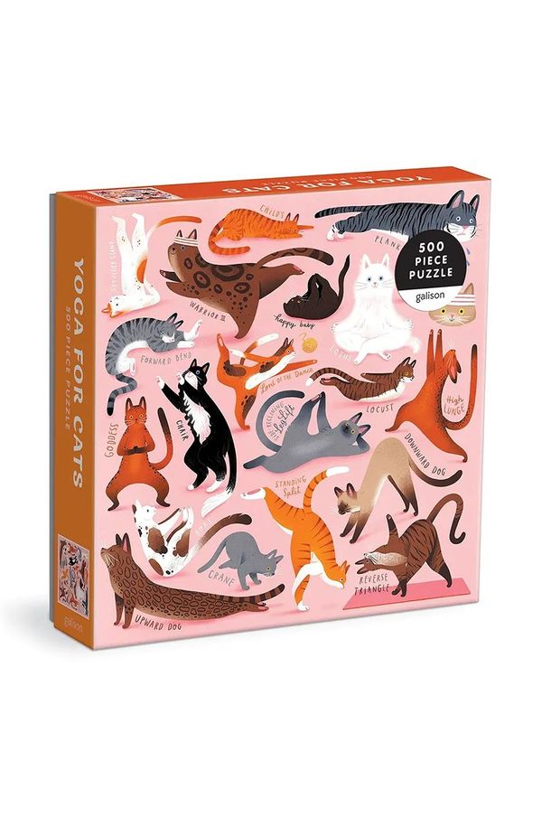 Galison Puzzle Galison Yoga for Cats 500 elementów