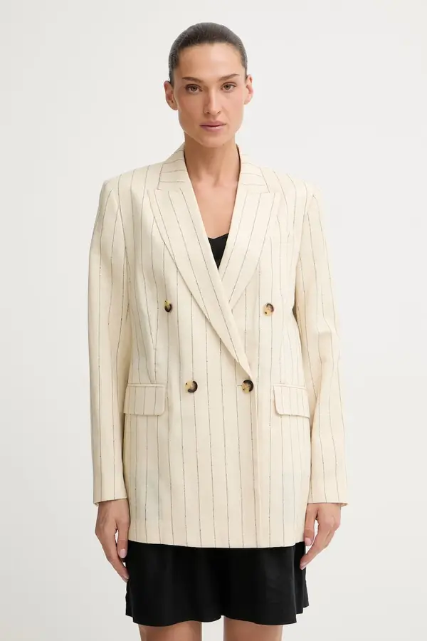 rag & bone rag & bone dvoredni suknjič ženski z lanom Emile