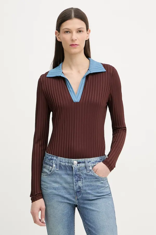 rag & bone Rag & Bone majica z dolgimi rokavi ženska viskozna Luca