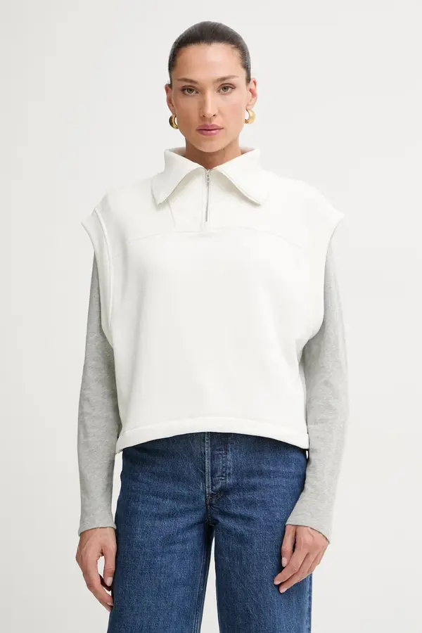 rag & bone Rag & Bone pulover brez rokavov ženski z bombažem Terry