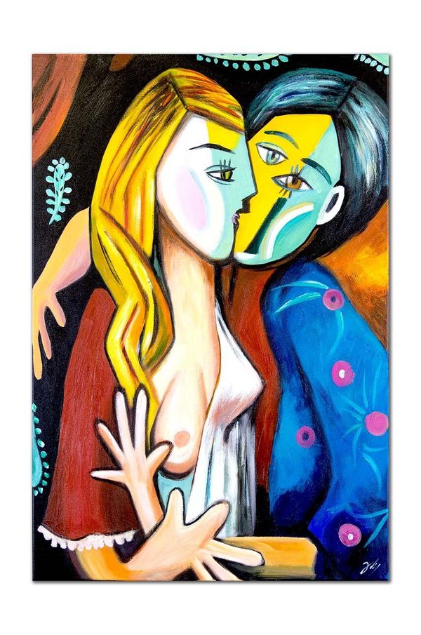 Inne Reprodukcija, naslikana z oljem Pablo Picasso, Pocałunek, 60 x 90 cm
