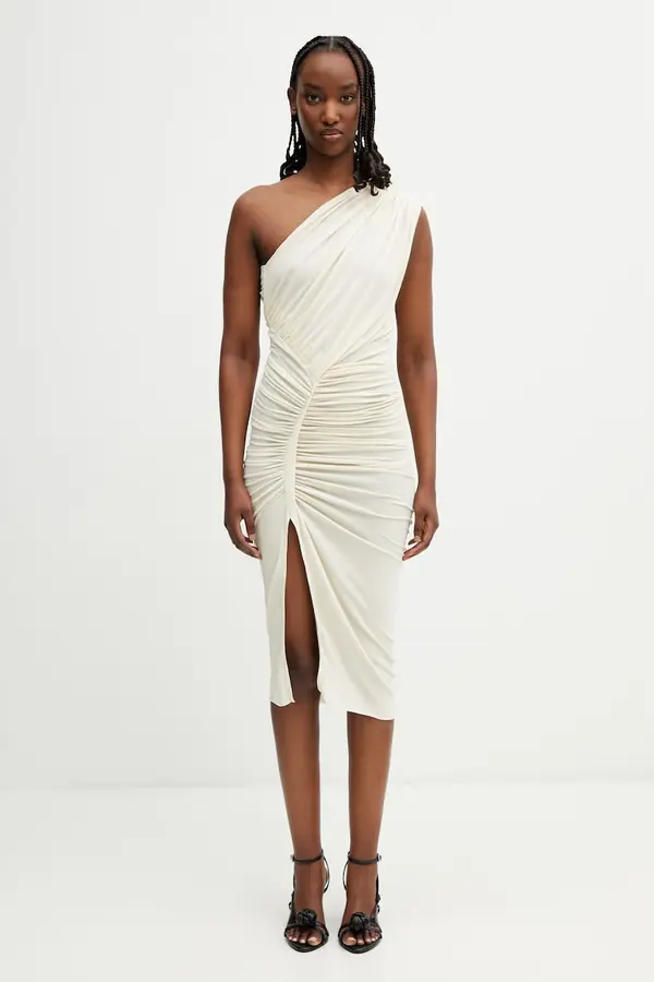 Rick Owens Lilies Rick Owens Lilies asimetrična obleka z viskozo Avra