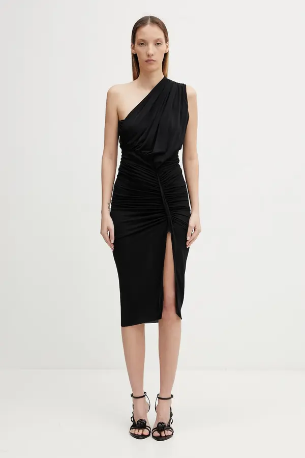 Rick Owens Lilies Rick Owens Lilies asimetrična obleka z viskozo Avra